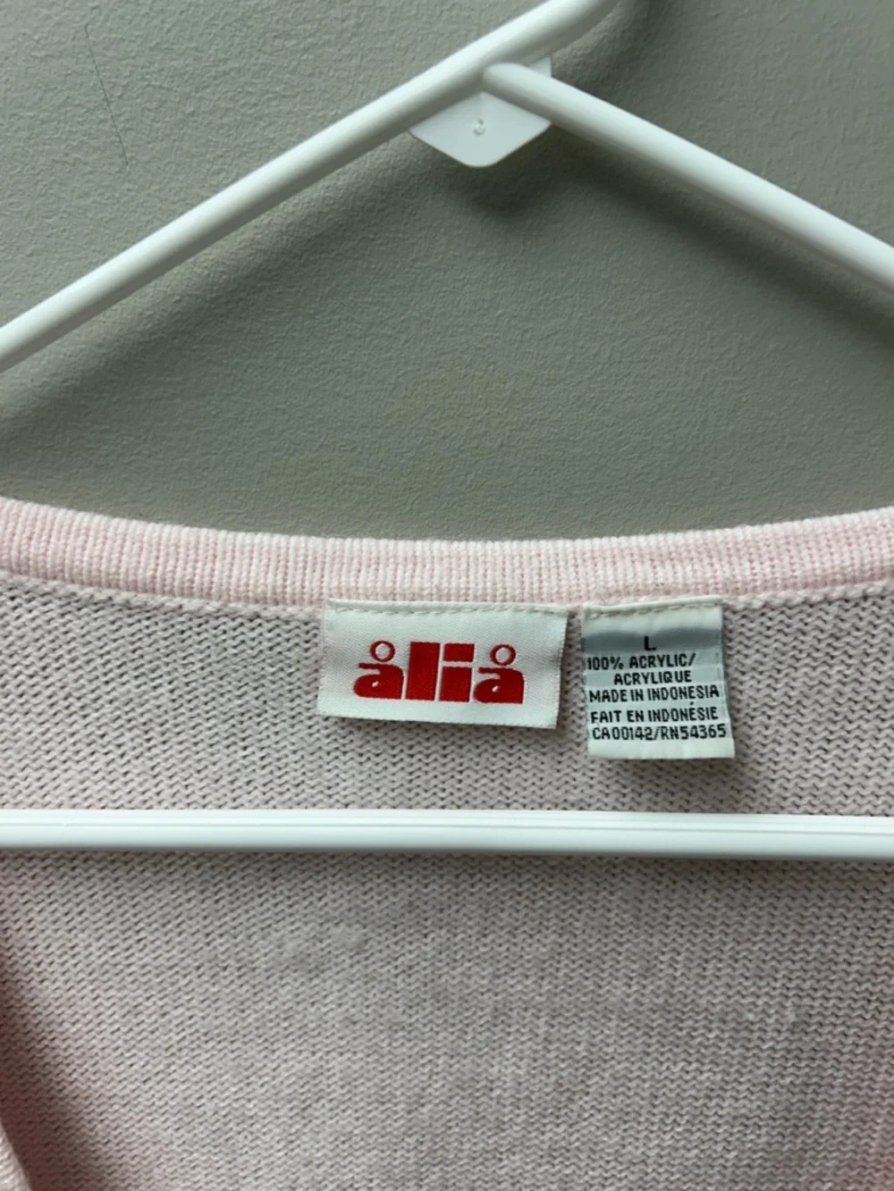 Alia Women’s Pink Knit Button Up Sweater Vest - Picture 4 of 4